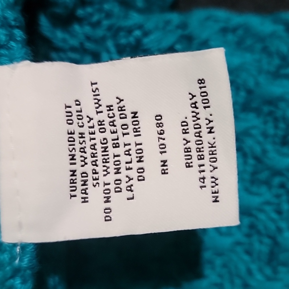Ruby Rd. Turquoise Textured Cardigan - Picture 7 of 7